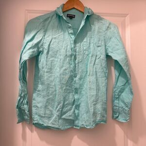 Vilebrequin Boys Linen Button Front Shirt Size 12